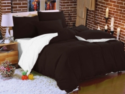 Двостороння постільна білизна Коричневий + Білий Чернигов