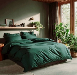 Комплект постільної білизни Варена Бавовна Смарагдовий Преміум Чернигов