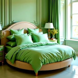 Комплект постільної білизни на Кругле ліжко Салатовий Чернигов