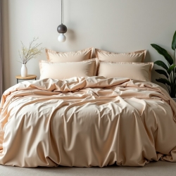 Комплект постільної білизни на Кругле ліжко Бежевий Чернигов